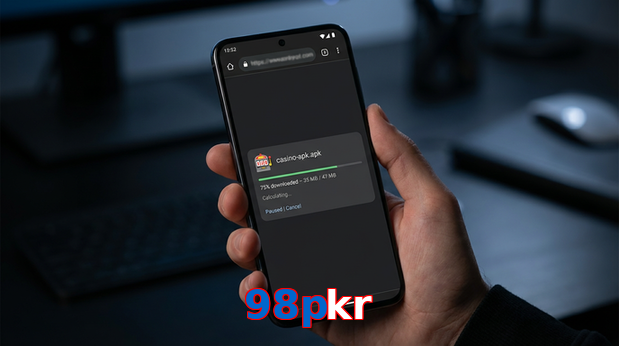 Main screen of 98Pkr apk page for PK players