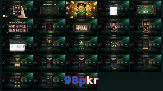 Main screen of 98Pkr bet page for PK players